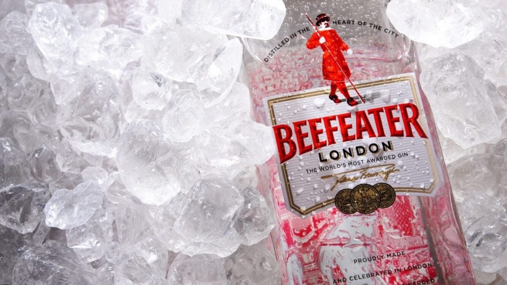 Bottle of Pernod Ricard's Beefeater gin