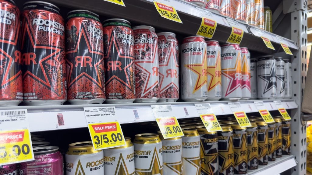 Rockstar energy drinks on sale in the United States, 1 February 2023